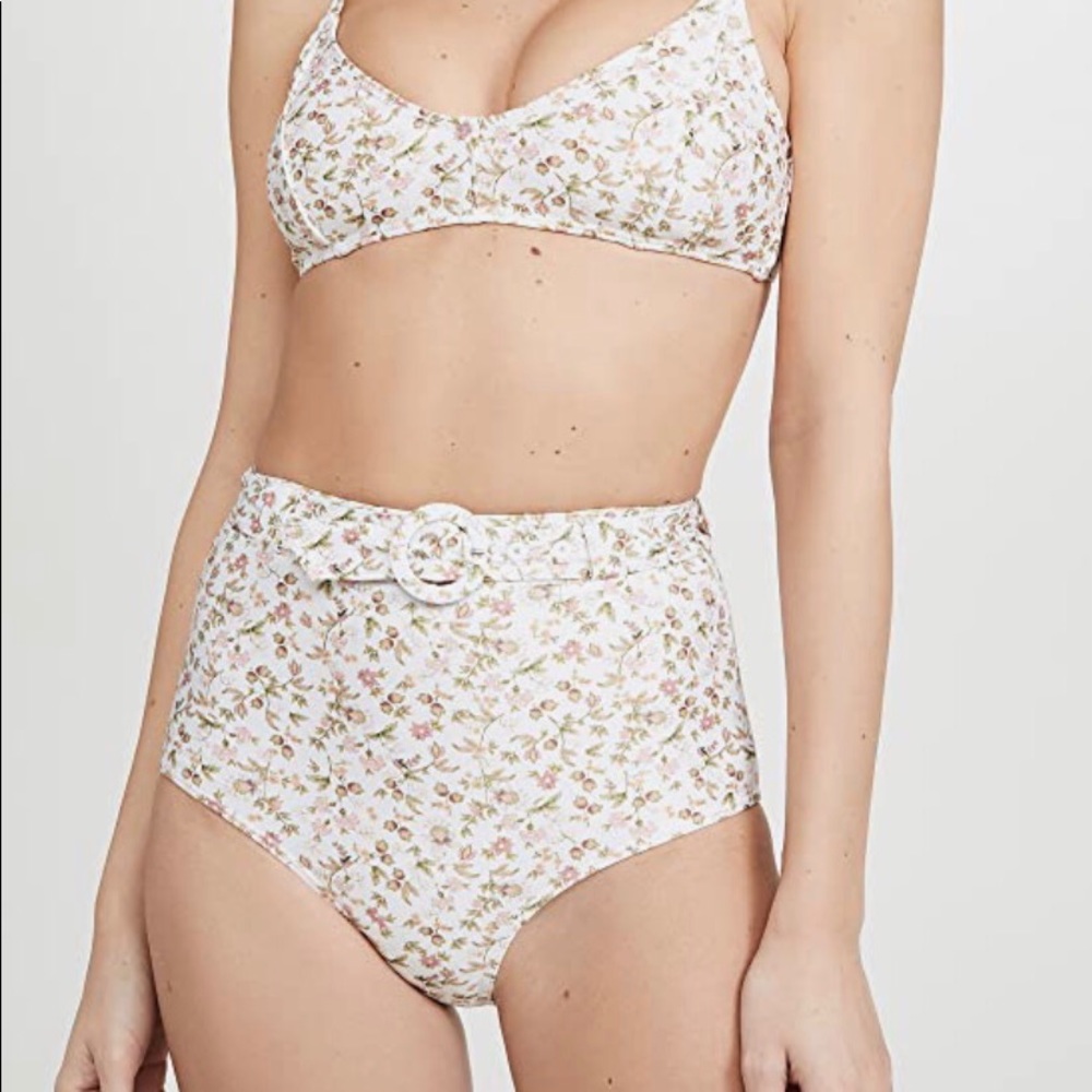 Peony Floral La Boheme Hi Pant Bathing Suit Bottom Size